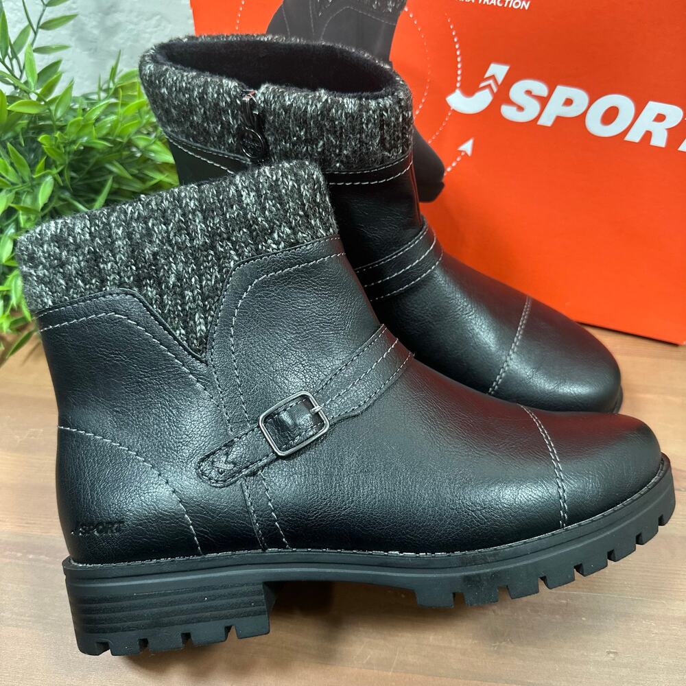 J Sport Women's Violet‎ Black Boots Size 9